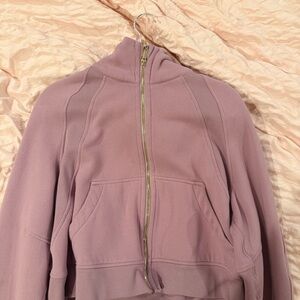 lululemon athletica Dusty Rose Zip Hoodie with Gold Zipper